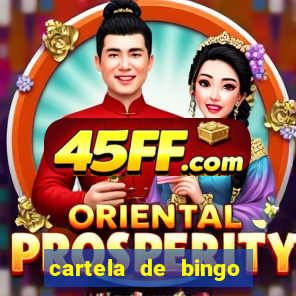 cartela de bingo cha de bebe
